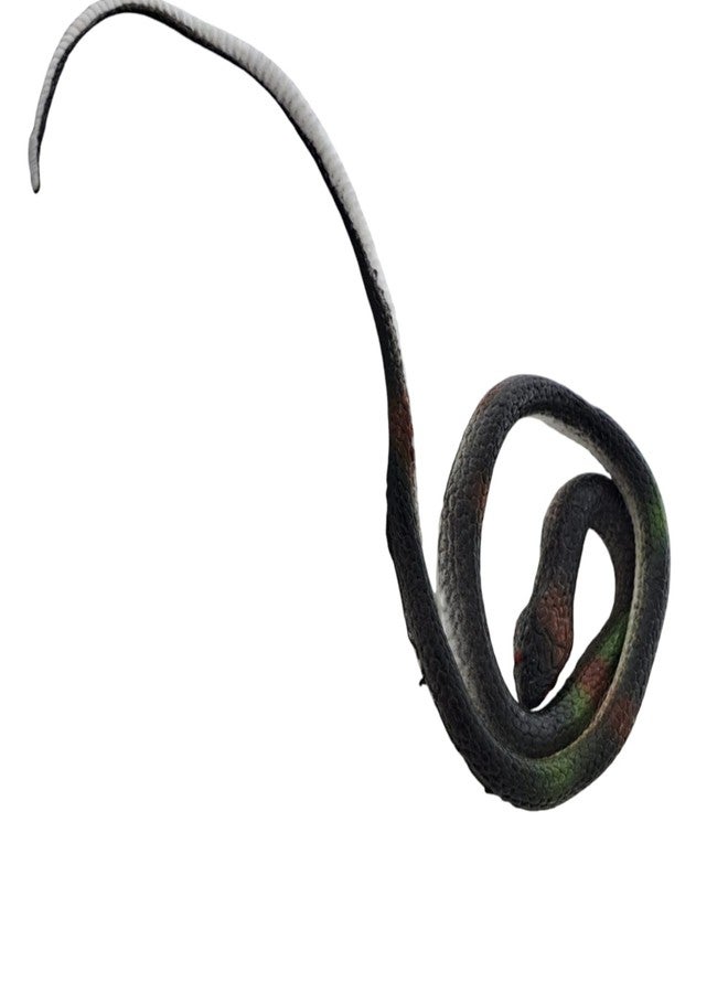 JNiL Children's Joy Real Looking Rubber Snake Prank Toy, Snake Toy, Soft Snake (Black) - Image 2