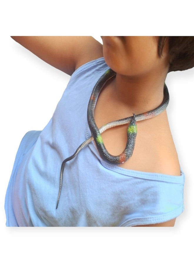 JNiL Children's Joy Real Looking Rubber Snake Prank Toy, Snake Toy, Soft Snake (Black) - Image 5