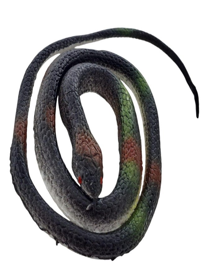 JNiL Children's Joy Real Looking Rubber Snake Prank Toy, Snake Toy, Soft Snake (Black) - Image 1