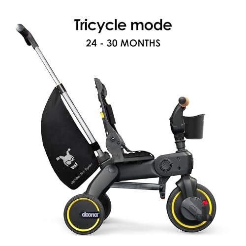Doona Liki Trike S5, Nitro Black - 5-in-1 Compact, Foldable Tricycle - Suitable for Toddlers 10 to 36 Months - Image 4