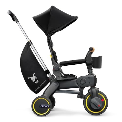 Doona Liki Trike S5, Nitro Black - 5-in-1 Compact, Foldable Tricycle - Suitable for Toddlers 10 to 36 Months - Image 1