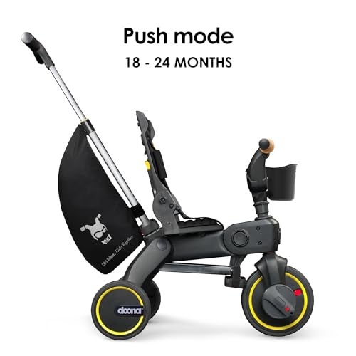 Doona Liki Trike S5, Nitro Black - 5-in-1 Compact, Foldable Tricycle - Suitable for Toddlers 10 to 36 Months - Image 3