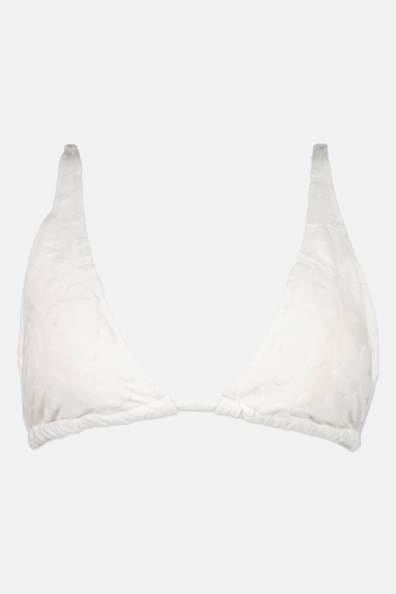 Aerie Women Floral Print Padded Bikini Top, White  - Image 1