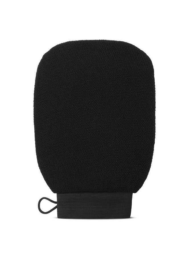 EASYMART Easymart Body Scrubber Exfoliator Mitt For Use At Shower Or Bath Pure Viscose Fibre Doublelayered Exfoliating Body Glove For Dead Skin Tan Removal For Face And Body By Easymart (Black)  - Image 1