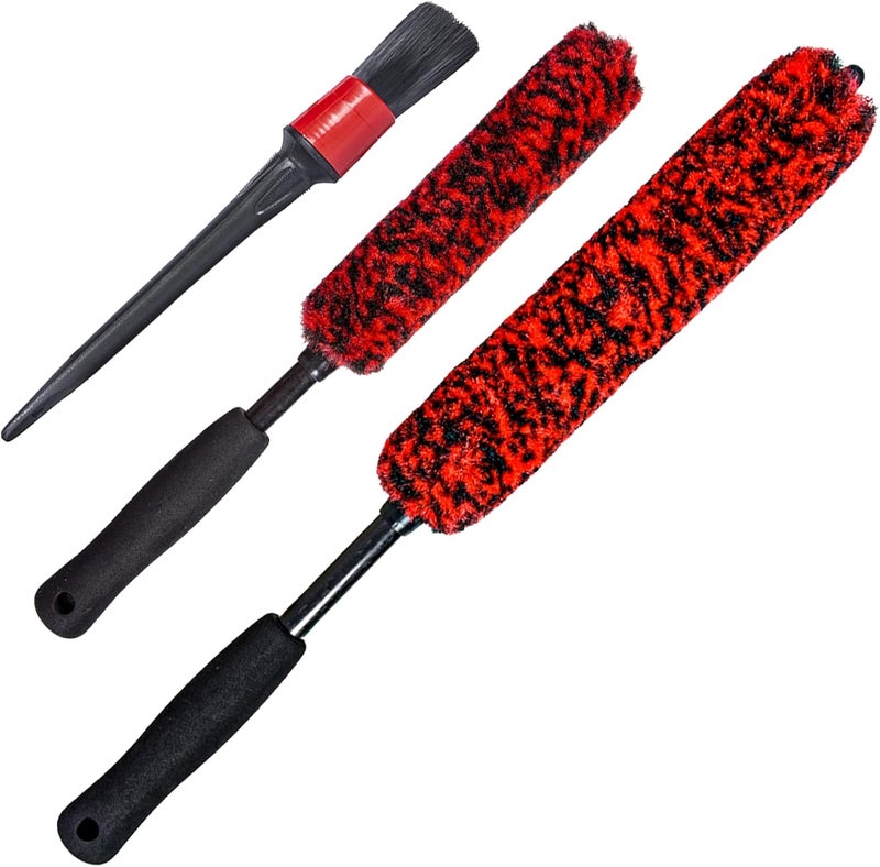bzczh 3PCs Car Rim and Wheel Brush Set - Image 1