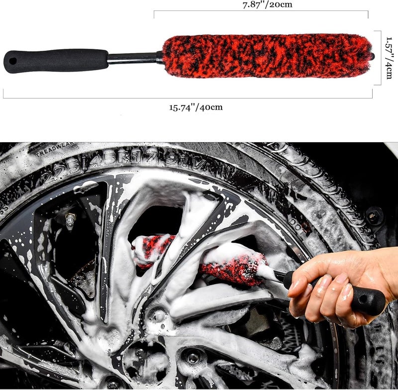 bzczh 3PCs Car Rim and Wheel Brush Set - Image 2