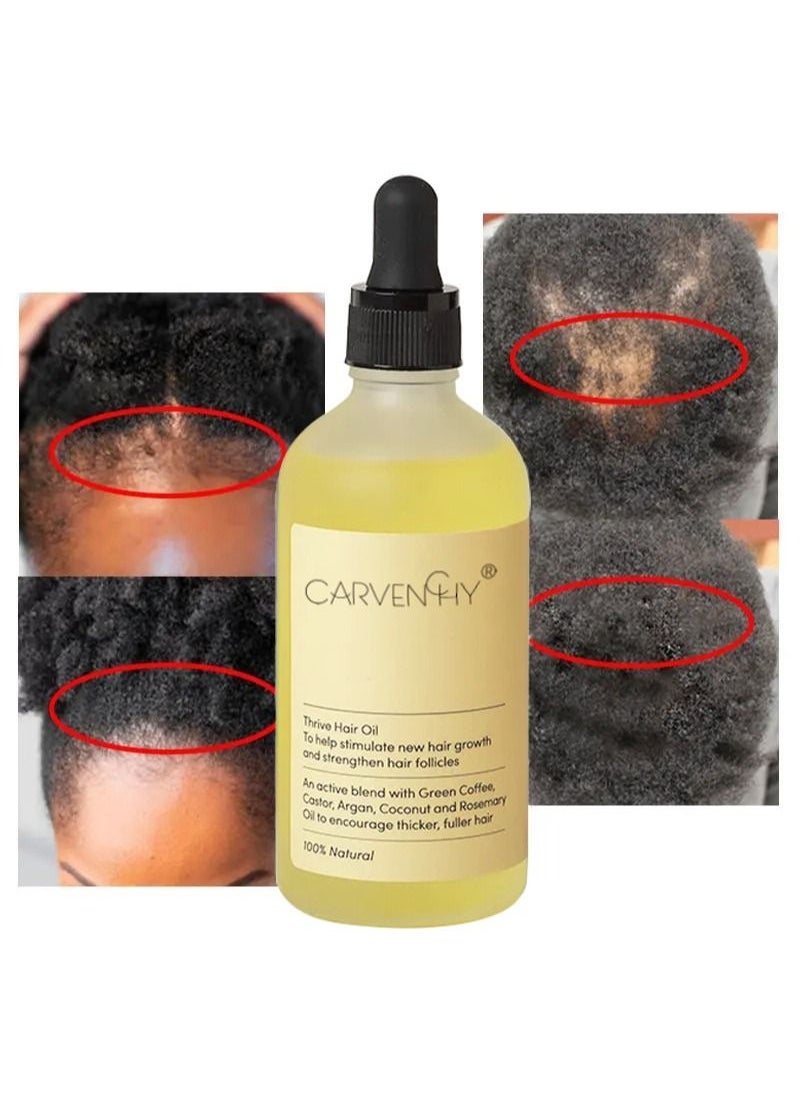 CARVENCHY - 100% Natural Hair Growth Oil with Caffeine, Biotin, Castor Oil, Argan Oil, Coconut Oil, and Rosemary Oil to Promote Hair Growth, an Effective Hair Mask to Increase Hair Density and Treat Hair Loss - Image 1