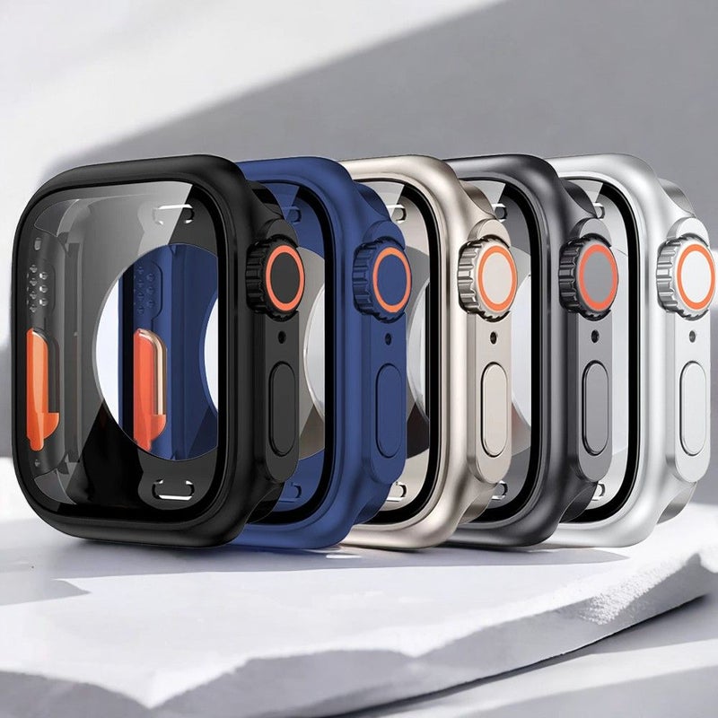 For Apple Watch 44 45 49mm Tempered Glass Screen Protector Set Multicolor - Image 1