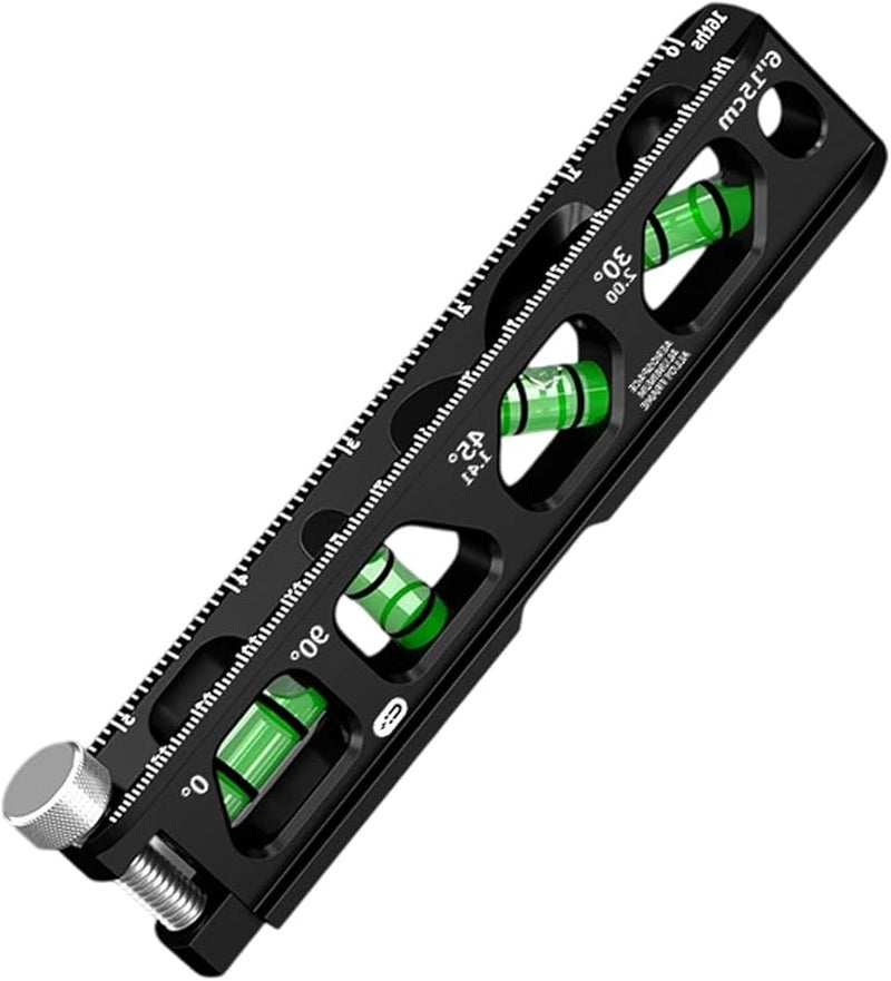 مستوى الروح المغناطيسي الأسود عالي الدقة من سبائك الألومنيوم أداة 2.5 6 9 بوصة 4 قوارير - Image 1