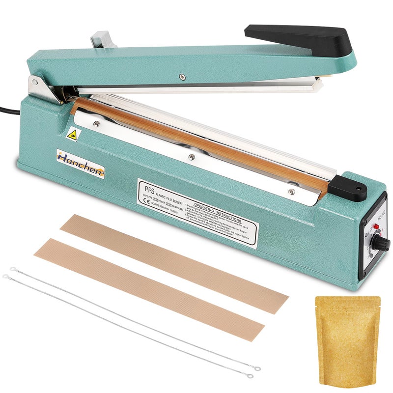 Hanchen Plastic Bag Sealer with Cutter Heat Sealer Bag Sealing Machine for Mylar Bag Kraft Paper Bag Heat Sealing Material 220V 500mm 196inch