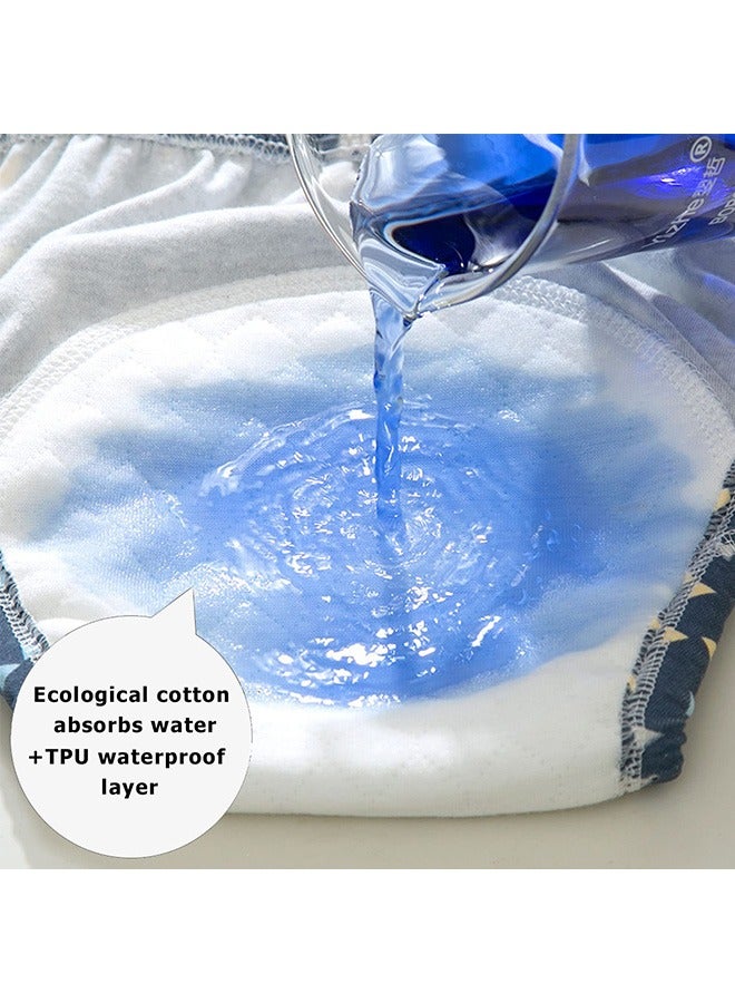 Beauenty 6PCS Baby Potty Training Pants, Breathable Potty Training Underwear, Toddler Training Underwear for 0-3 Years Boy and Girls Strong Absorbent Cotton Training Pants (Large, Boy) - Image 2