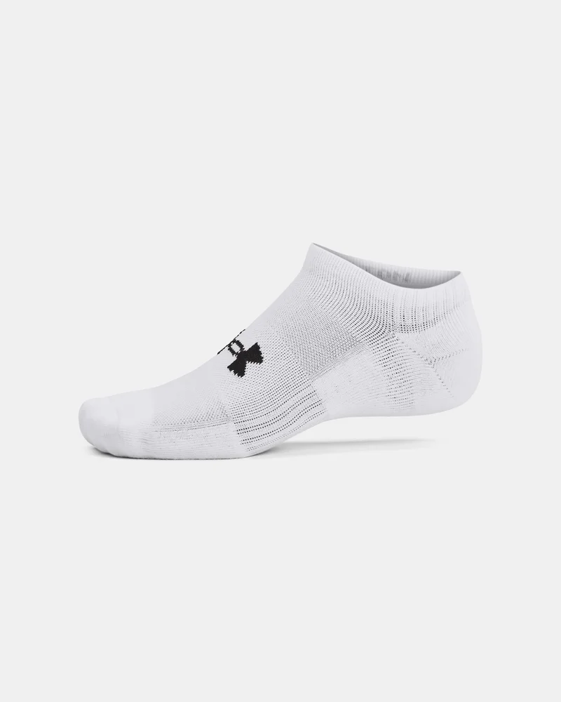 Under Armour White Training Cotton No-Show Socks (3 Pairs)  | Best Price UAE