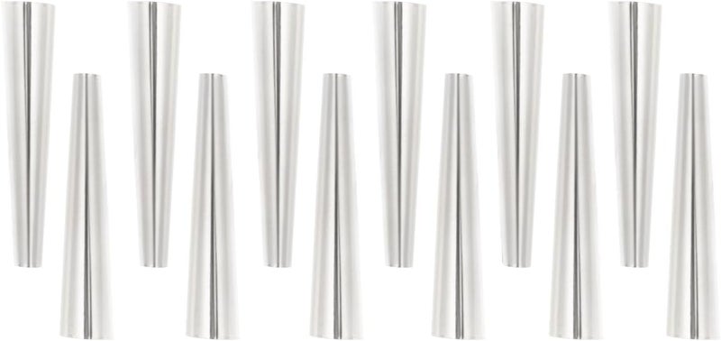 OFXDD Cannoli Forms 4.72 Inch - Cannoli Tube Set Pack of 12 - Cream Horn Molds for Baking Stainless Steel - Metal Tubes for Pastry - Image 1