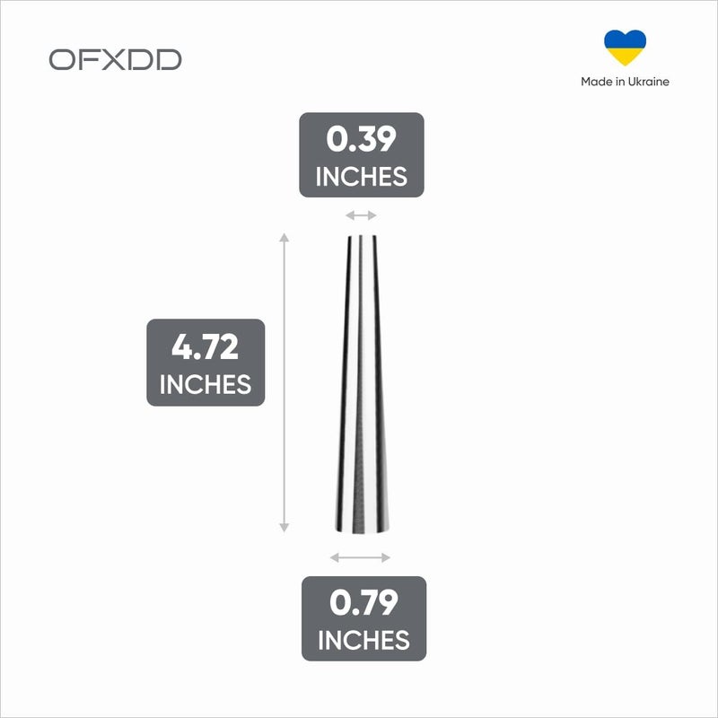 OFXDD Cannoli Forms 4.72 Inch - Cannoli Tube Set Pack of 12 - Cream Horn Molds for Baking Stainless Steel - Metal Tubes for Pastry - Image 2