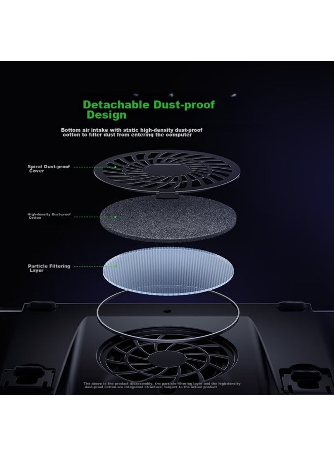Llano Laptop Cooling Pad , Gaming Computer Stand Base Compatible With Lenovo, Dell, Alienware, Lenovo Legion, Asus Rog V10 Pro - Image 4