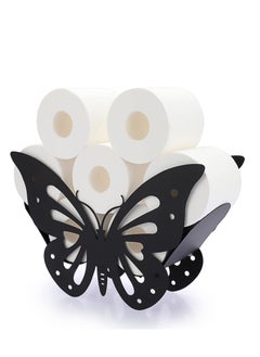 Excefore Toilet Paper Holder, Metal Butterfly Toilet Paper Roll Holder, Animal Style Toilet Tissue Holder, Freestanding & Wall Mount Toilet Tissue Storage Container for Bathroom, Home, Kitchen, Toilet  - Image 1
