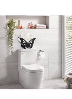Excefore Toilet Paper Holder, Metal Butterfly Toilet Paper Roll Holder, Animal Style Toilet Tissue Holder, Freestanding & Wall Mount Toilet Tissue Storage Container for Bathroom, Home, Kitchen, Toilet  - Image 2
