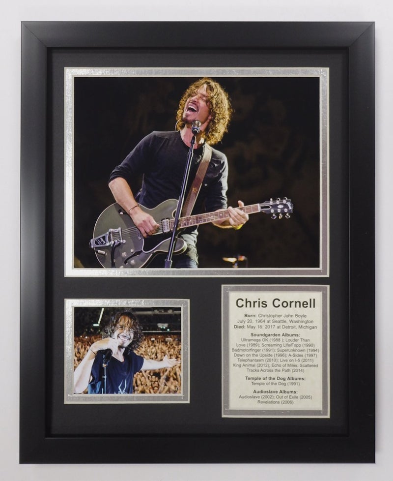 Chris Cornell | Framed 12"x15" Double Matted Photo Collage