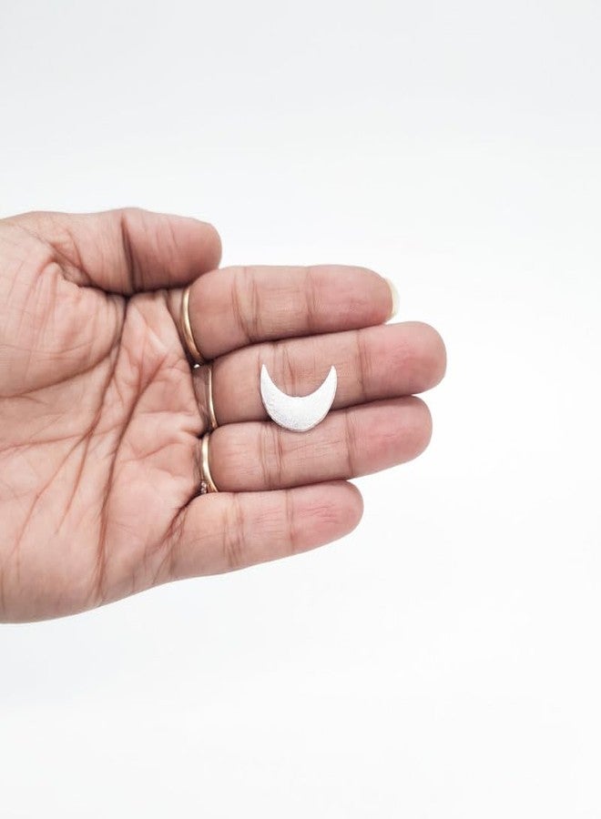 DOKCHAN Pure Silver Half Moon Piece for Pooja (Size : L-2.1cm * W-0.7cm * H-0.1cm | Weight : 1gm Approxe) - Image 4