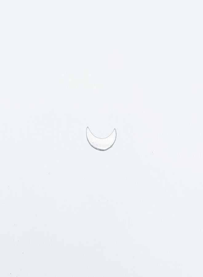 DOKCHAN Pure Silver Half Moon Piece for Pooja (Size : L-2.1cm * W-0.7cm * H-0.1cm | Weight : 1gm Approxe) - Image 3