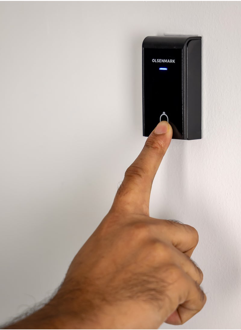 أولسنمارك Olsenmark Wireless Digital Door Bell-OMDB1897, 150m Range, 38 Polyphonic Melodies with Button for Volume Adjustable Elegant Wooden Design, High-Quality Alkaline Battery Included, 2 Years Warranty  - Image 2