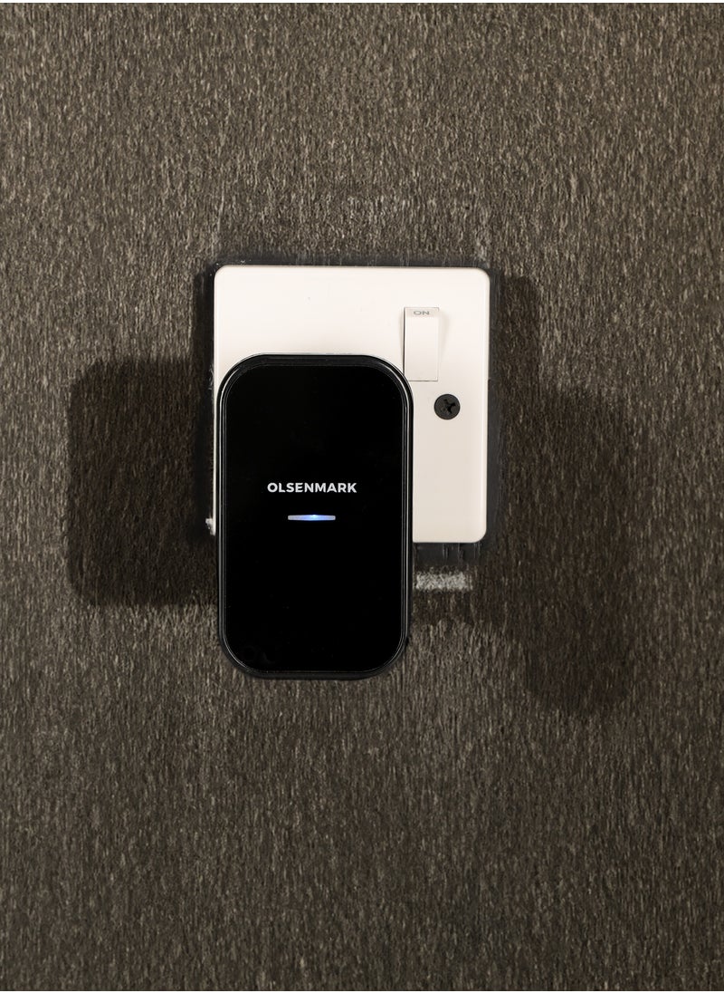 أولسنمارك Olsenmark Wireless Digital Door Bell-OMDB1897, 150m Range, 38 Polyphonic Melodies with Button for Volume Adjustable Elegant Wooden Design, High-Quality Alkaline Battery Included, 2 Years Warranty  - Image 3