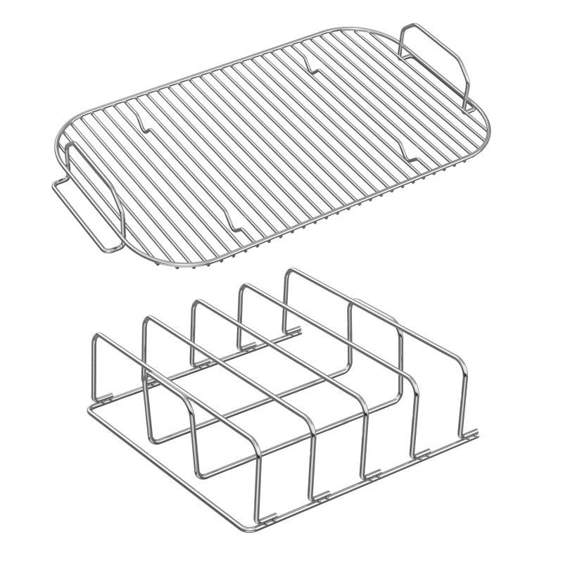 OG951 Rib Rack and Smoke Rack for Ninja Woodfire OG800 OG850 OG900 Series Replacement for XSKRSTRKXL XSKRACKXL 304 Stainless Steels