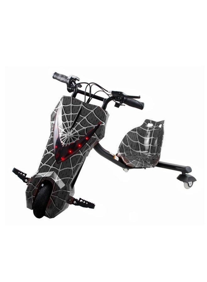 CRONY JL009 8″ V-Type Drift Scooter Car – 250 W Motor, 36 V/3 Ah Battery, LED Lights, 3-Speed Modes, Black Spider - Image 1
