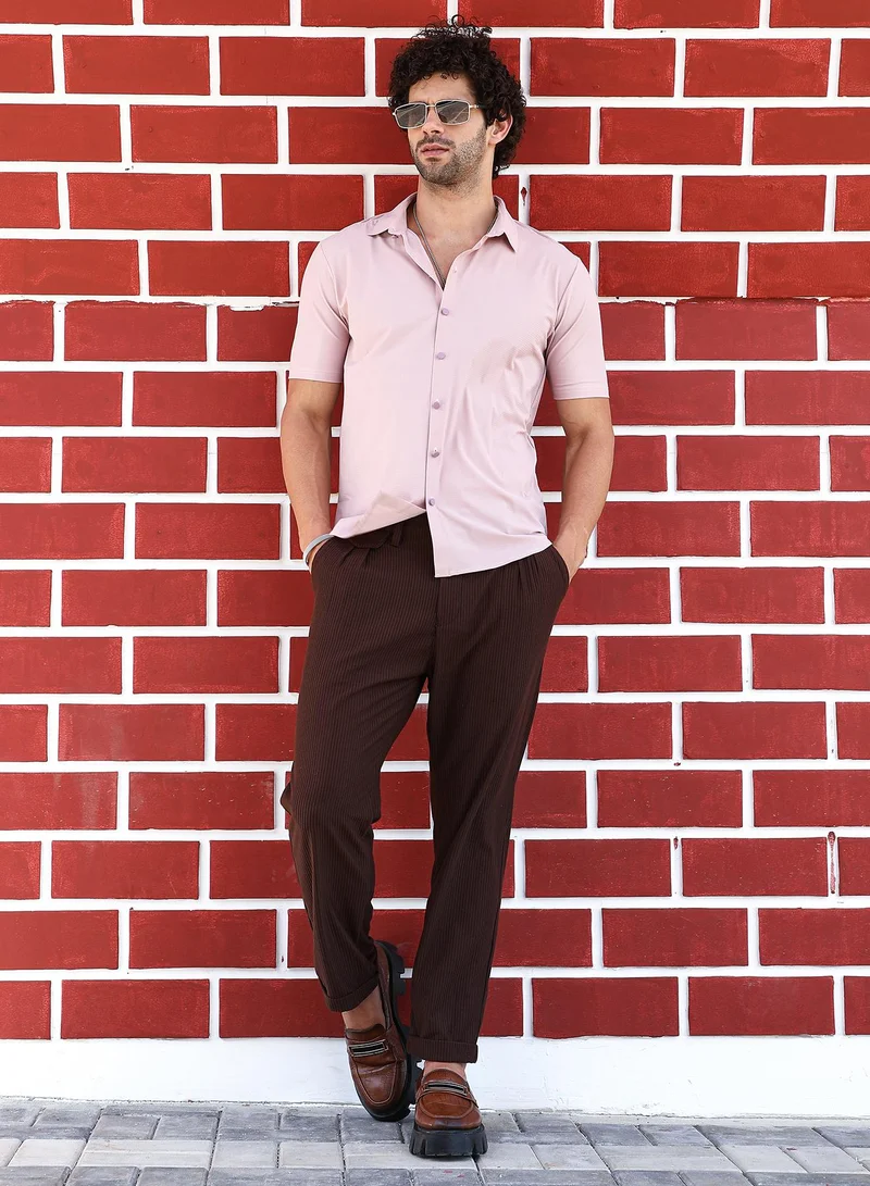 كامبوس سوترا Men's Lemonade Pink Seamless Waffle Shirt
