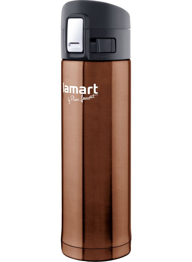 Lamart Vacuum Flask High Quality Stainless Steel 420Ml Brown 