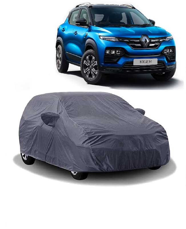 Carigiri Grey Car Body Cover for Renault Kiger(Triple Stitched,Mirror Pockets,UV Resistant,Dustproof)(Models-2021,2022) - Image 1