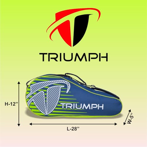 Triumph Pro-302 (New) Single Compartment Badminton Bag Navy/Lime - Image 3