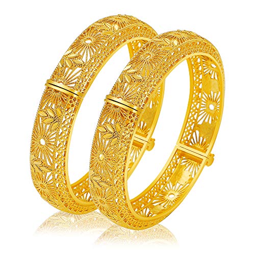 Ethlyn Mother's Day Gifts for her 24K Gold Plated Women Bangles Bracelets Wedding Mom Birthday Gifts - Image 1