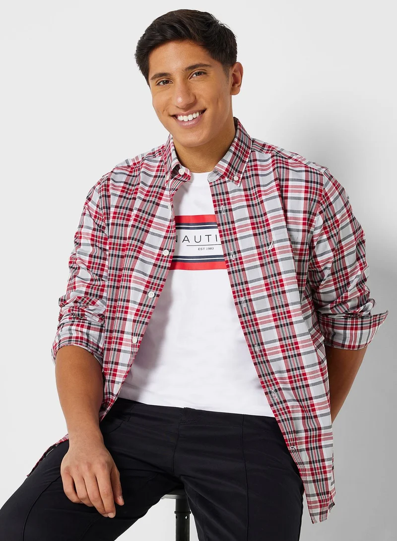 NAUTICA Casual Regular Fit Wrinkle Resistant Shirt