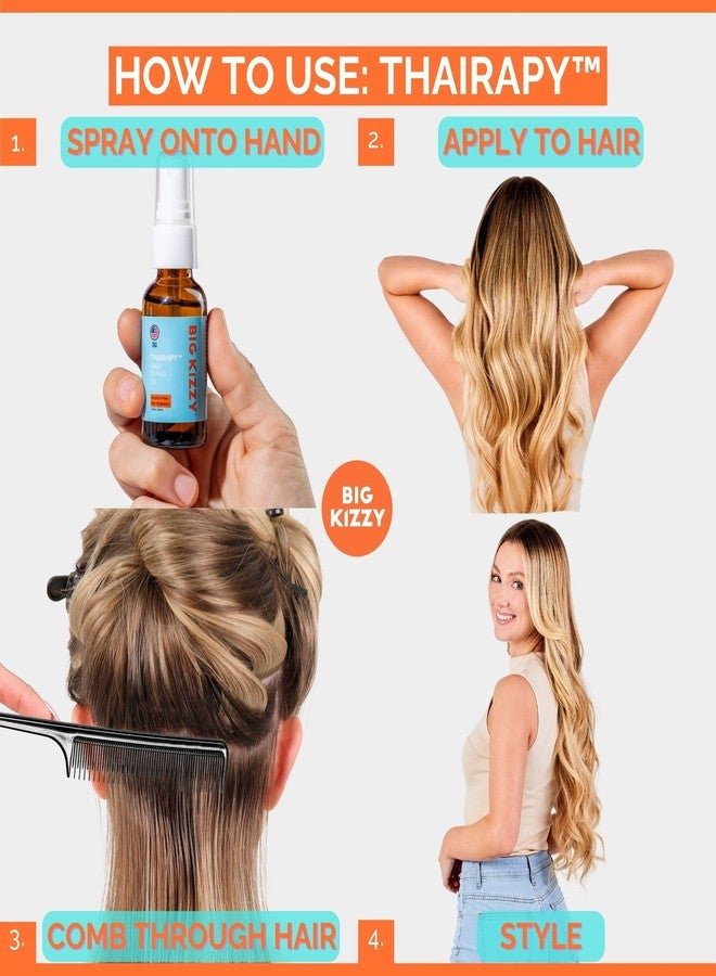 Big Kizzy Thairapy Hair Oil - Ultra Concentrated Serum to Restore & Repair Dry, Frizzy Hair, and Support Healthy Hair Growth. Pure Argan, Marula and Coconut Oil, 1 oz - Image 4