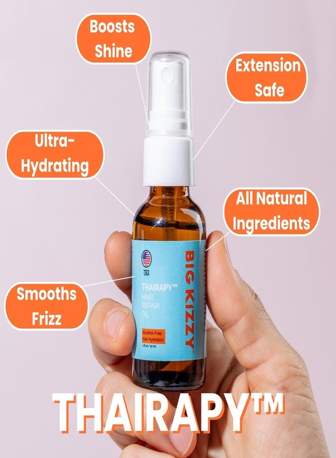 Big Kizzy Thairapy Hair Oil - Ultra Concentrated Serum to Restore & Repair Dry, Frizzy Hair, and Support Healthy Hair Growth. Pure Argan, Marula and Coconut Oil, 1 oz - Image 2