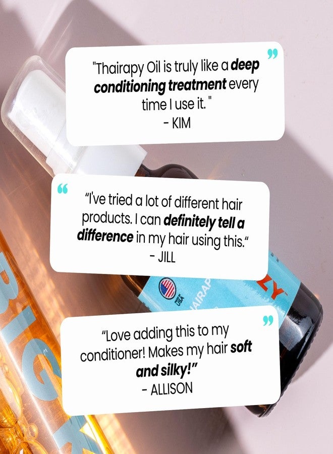 Big Kizzy Thairapy Hair Oil - Ultra Concentrated Serum to Restore & Repair Dry, Frizzy Hair, and Support Healthy Hair Growth. Pure Argan, Marula and Coconut Oil, 1 oz - Image 5