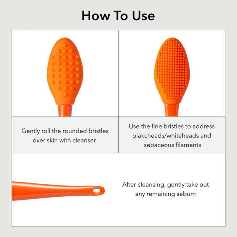 APRILSKIN Pore Cleansing Facial Silicone Brush | for Blackheads Removal & Face Scrubber | Gentle Exfoliation | Deep Pore Cleaning Massager | Pairs with Aprilskin's Carrotene Cleansing Balm - Image 3