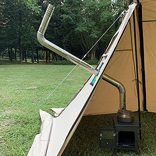 SoloWilder 236 Stove Pipe 9045 Degree Elbow Stainless Steel Chimney Pipe for Outdoor Camping Wood Stove Rv Exhaust Household Natural Gas - Image 3