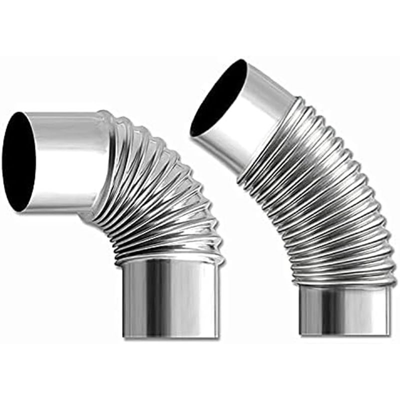 SoloWilder 236 Stove Pipe 9045 Degree Elbow Stainless Steel Chimney Pipe for Outdoor Camping Wood Stove Rv Exhaust Household Natural Gas - Image 2