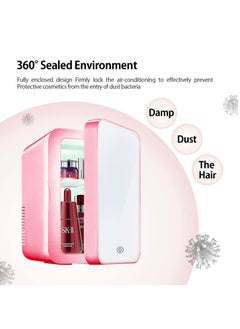 Bonita Mini Makeup Fridge Portable Cosmetic Refrigerator Glass Panel And LED Lighting Cooler Warmer Freezer Used For Beauty Skin Care In Home Car  - Image 4