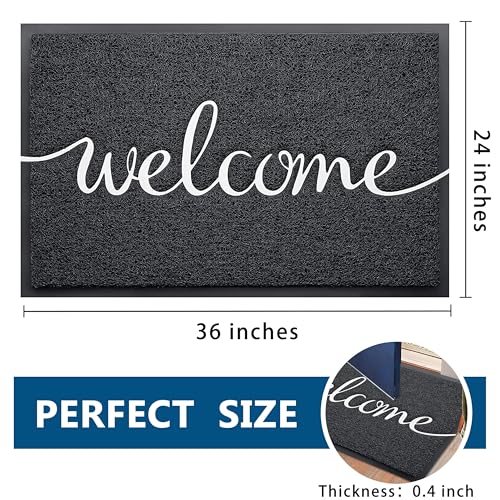 EARTHALL Funny Welcome Mats Outdoor, Front Door Mat for Outside Entry, Doormat Outside/Inside Entrance, Entry Door Rugs for Entryway Indoor, Outdoor Mats for Home Entrance, Front Porch Decor 36"x24" - Image 3