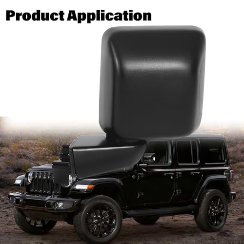 Plobeda Driver Side Mirror Assembly Compatible with Jeep Wrangler JL 2018-2024 Gladiator JT 2020-2024 Rear View Mirror with Heated, Power Adjustable Replace 68281891AE (Left) - Image 5