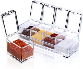 PRAMANTA Kitchen Spice Pots Clear Seasoning Box Set Storage Container Condiment Jars for Spice Salt Sugar Cruet Acrylic Container and Case 1Set - pzsku/Z2026536B118520F8DFF8Z/45/1748265420/9b000aa6-4d24-4227-9bb6-f7bd756f766f
