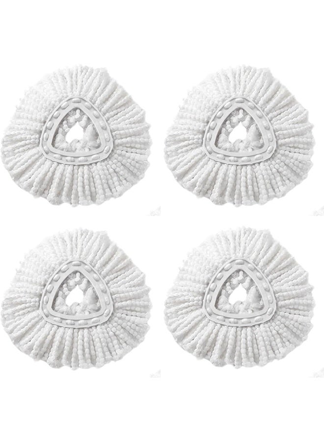 Zalcoon Spin Mop Heads Replacement Compatible with Vileda/O-cedar Easy Wring Spin Mop & Bucket System, O - Cedar Head Replacement for Floor Cleaning, Triangle Shape (4 Pieces) (White) - Image 1