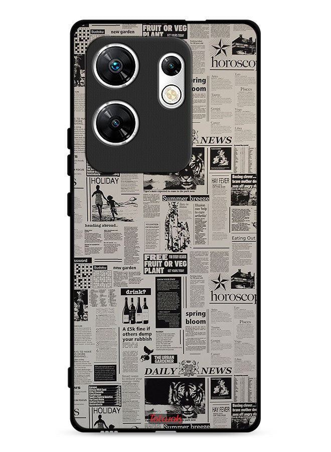Tolwak Infinix Zero 30 4G Protective Case Cover Newspaper Recording - Image 1