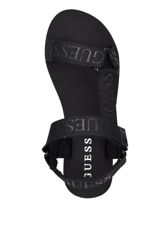 GUESS Women's Avin Wedge Sandal Black 9, 39.5 EU - Image 4