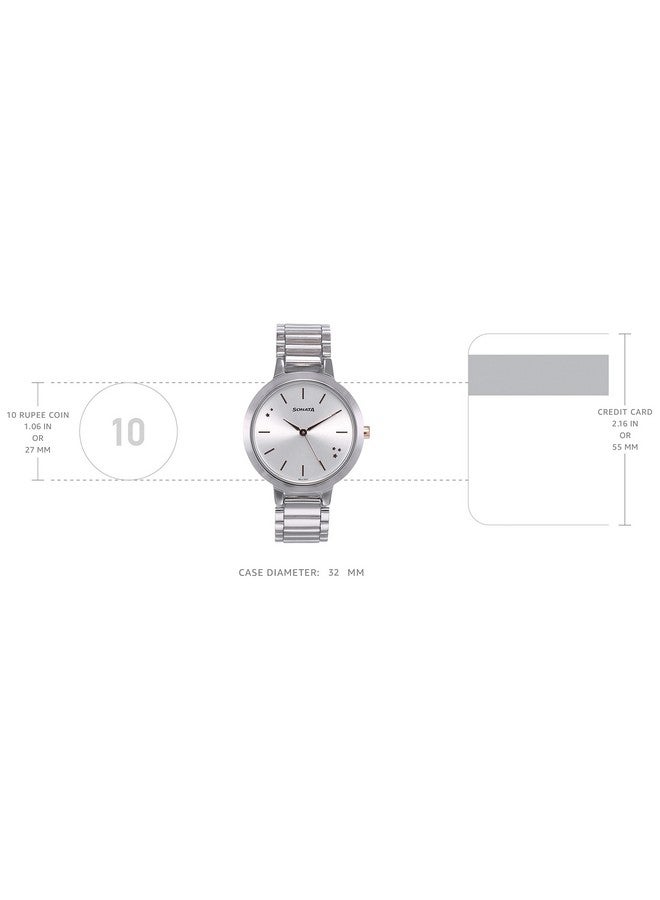 سوناتا ساعة سوناتا بلاي للنساء بمينا فضية وحزام من الفولاذ المقاوم للصدأ - NS8141KM02 - Image 3