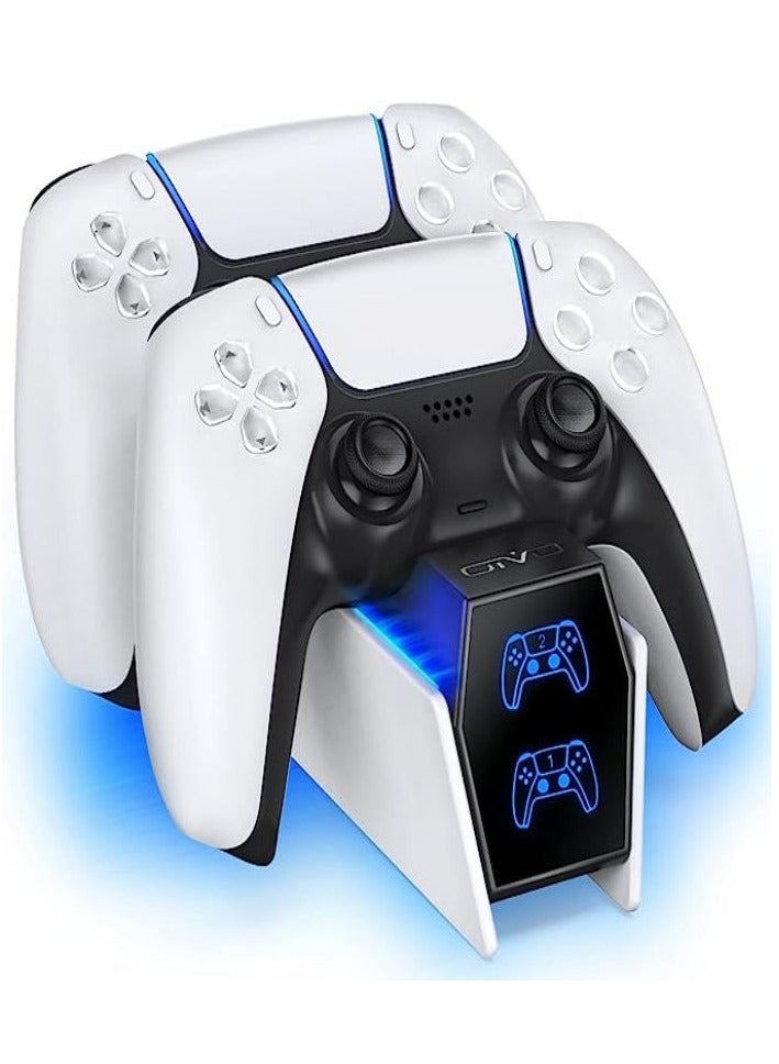 M MIAOYAN PS5 Charging Station for PS5 Controller 2-Hour Fast PS5 Controller Charger with Upgraded PS5 Charging Base PS5 Charger for Dual PS5 Controllers  - Image 1