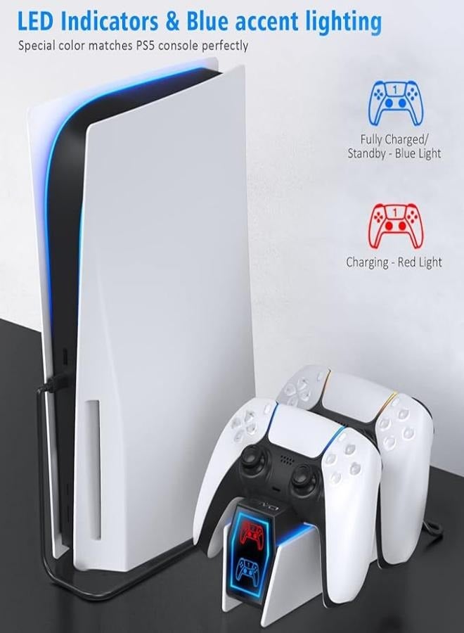 M MIAOYAN PS5 Charging Station for PS5 Controller 2-Hour Fast PS5 Controller Charger with Upgraded PS5 Charging Base PS5 Charger for Dual PS5 Controllers  - Image 3
